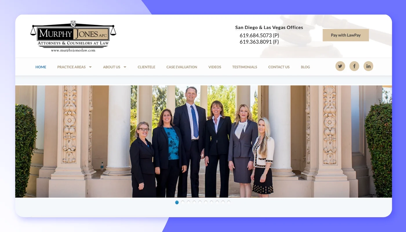 Murphy Jones Law Homepage