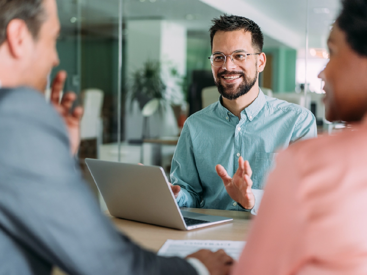 Lawyers collaborating on implementing digital technology