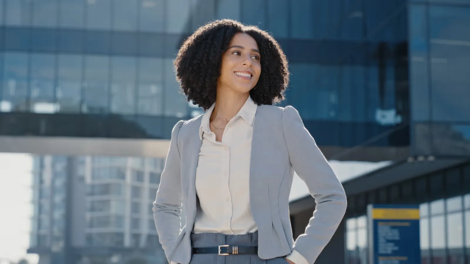 Woman smiling