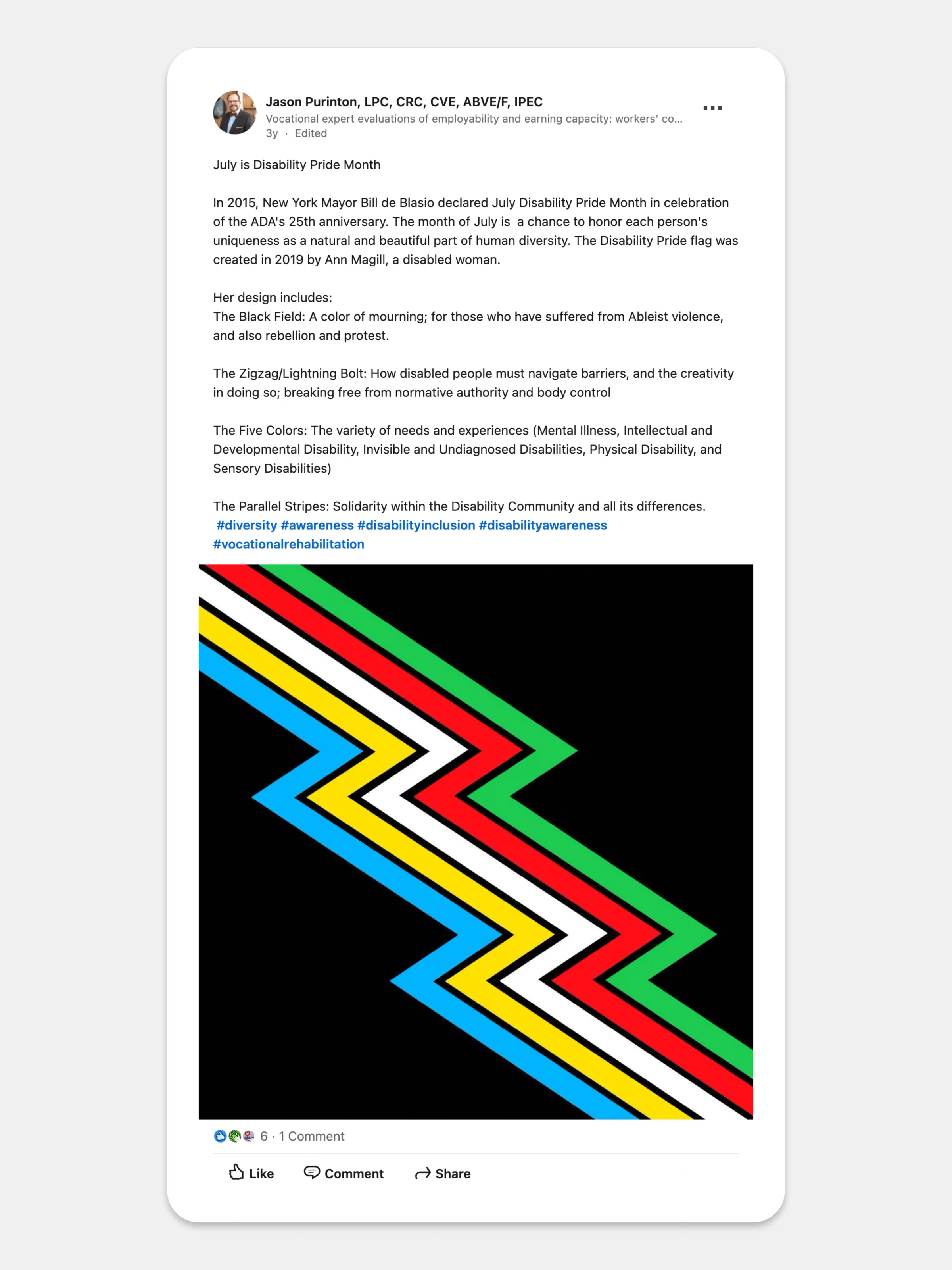 Example LinkedIn Post