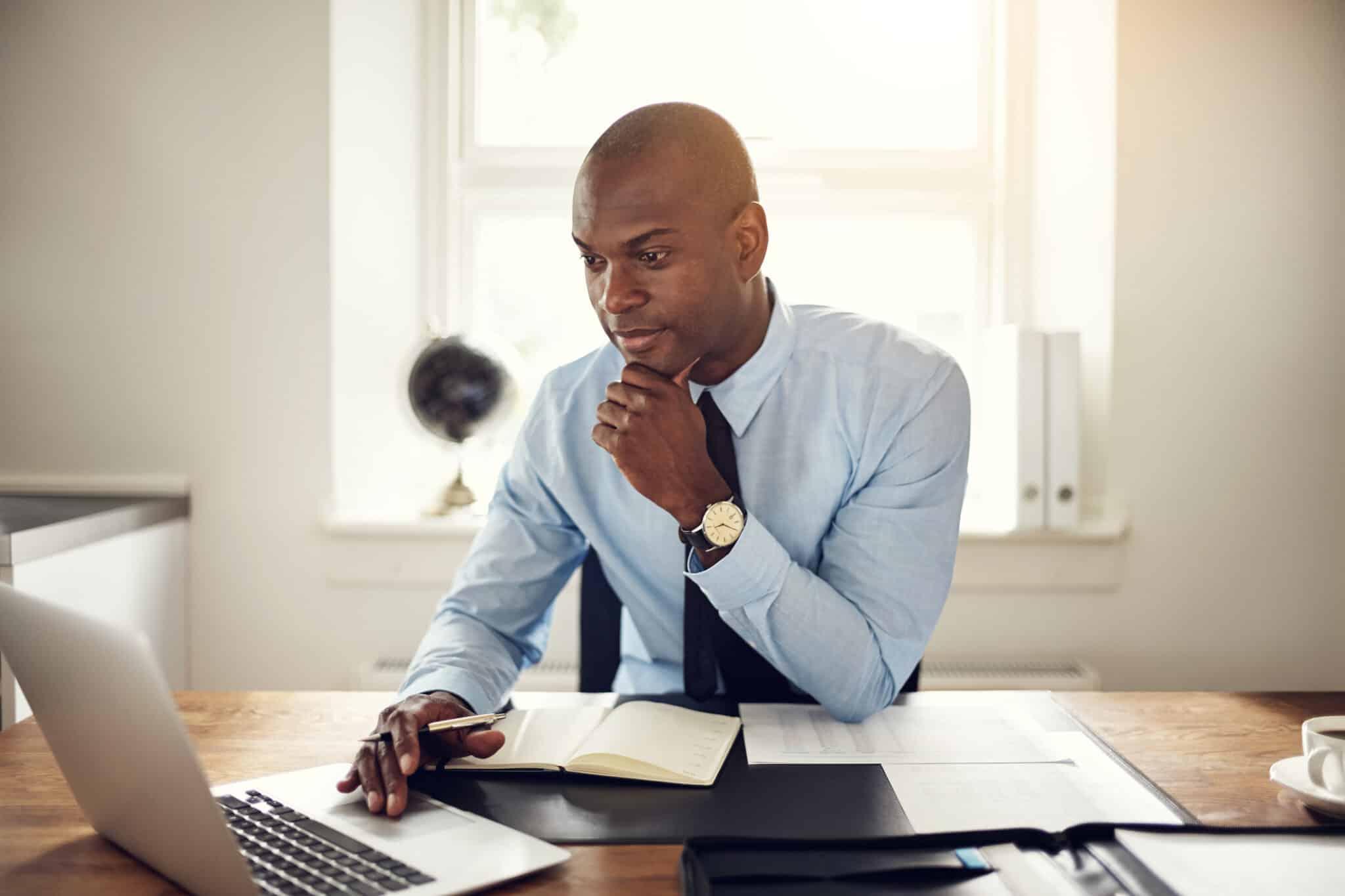 Man planning law firm