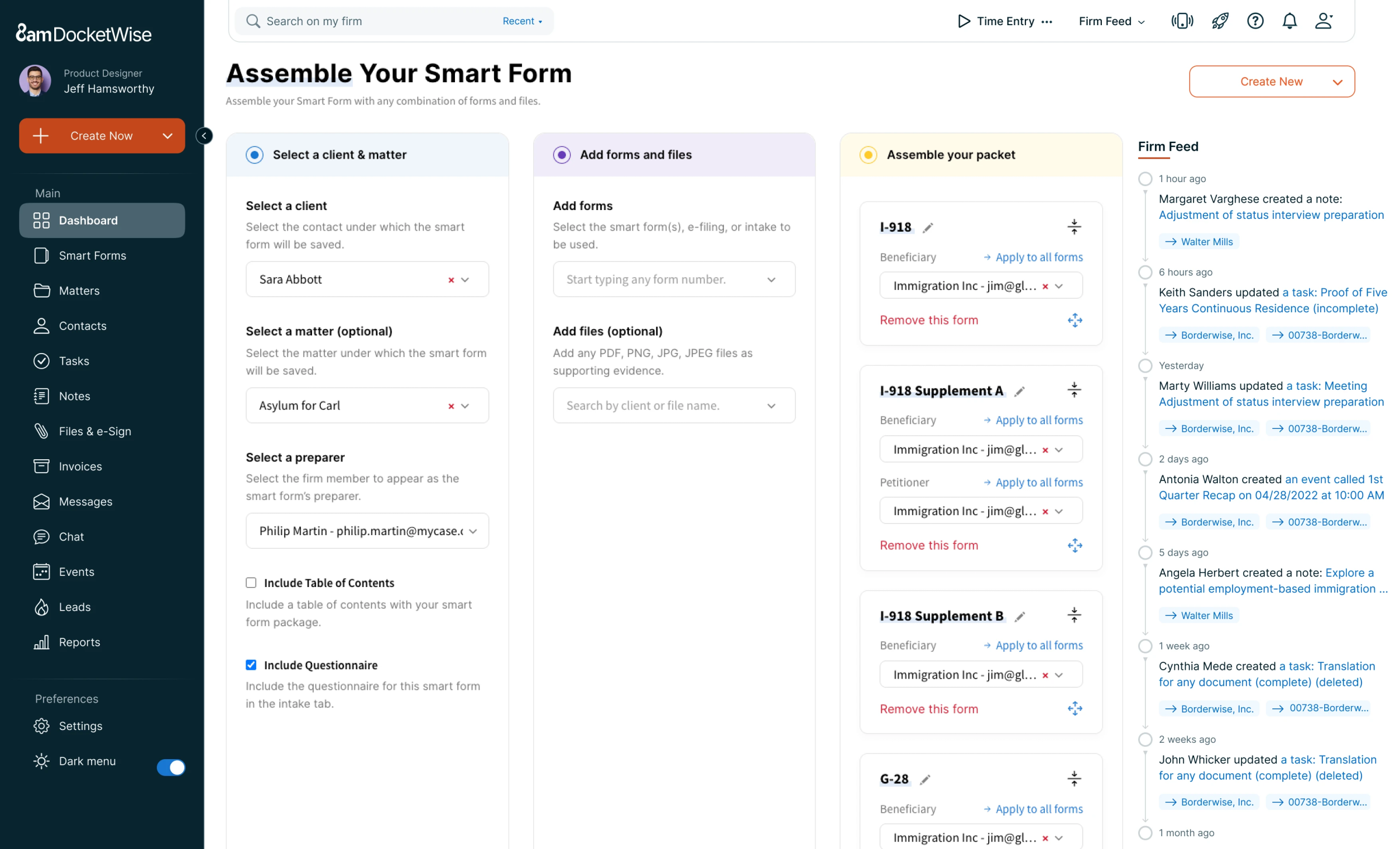 DocketWise expanded hero
