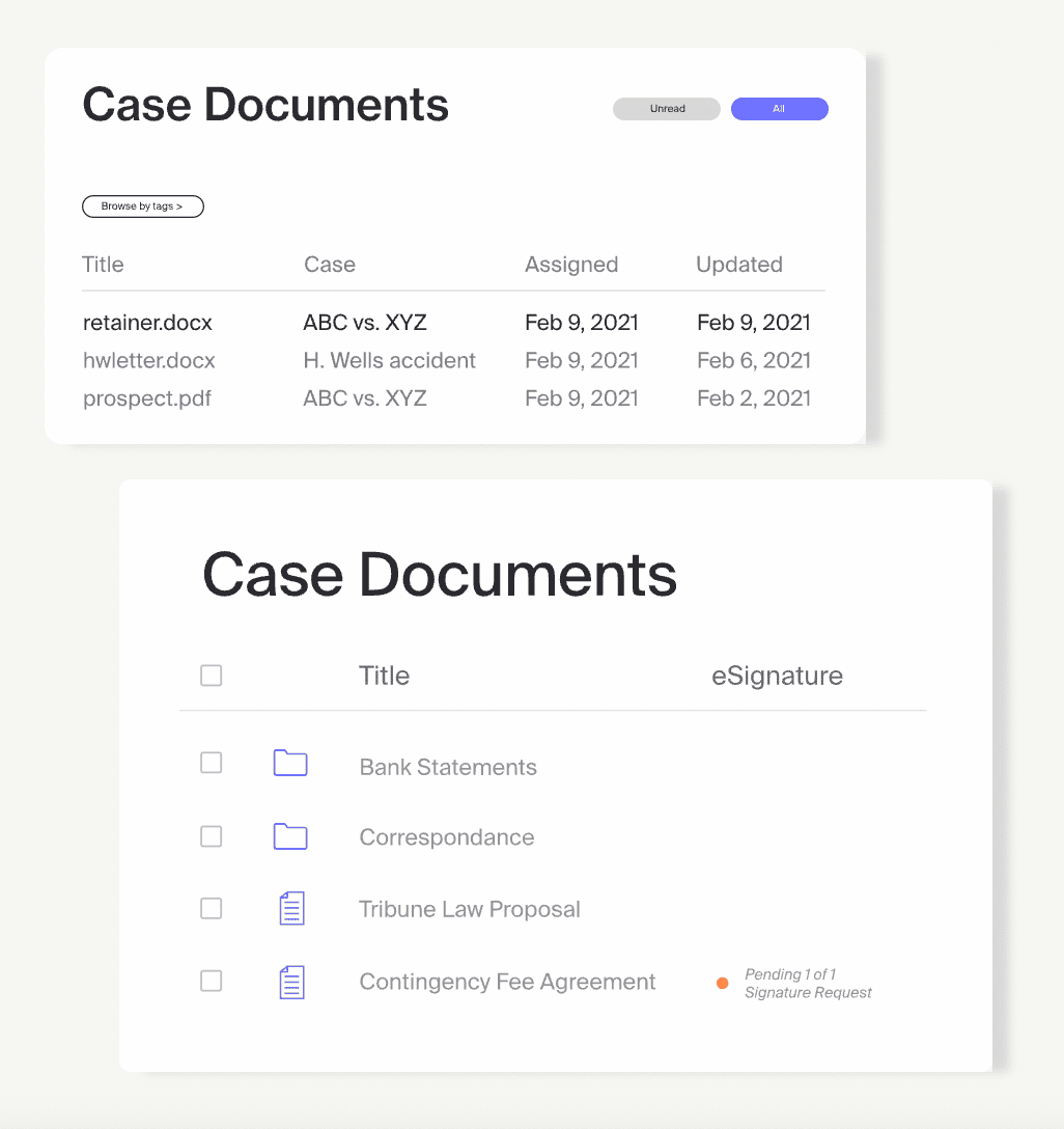 MyCase Document Management