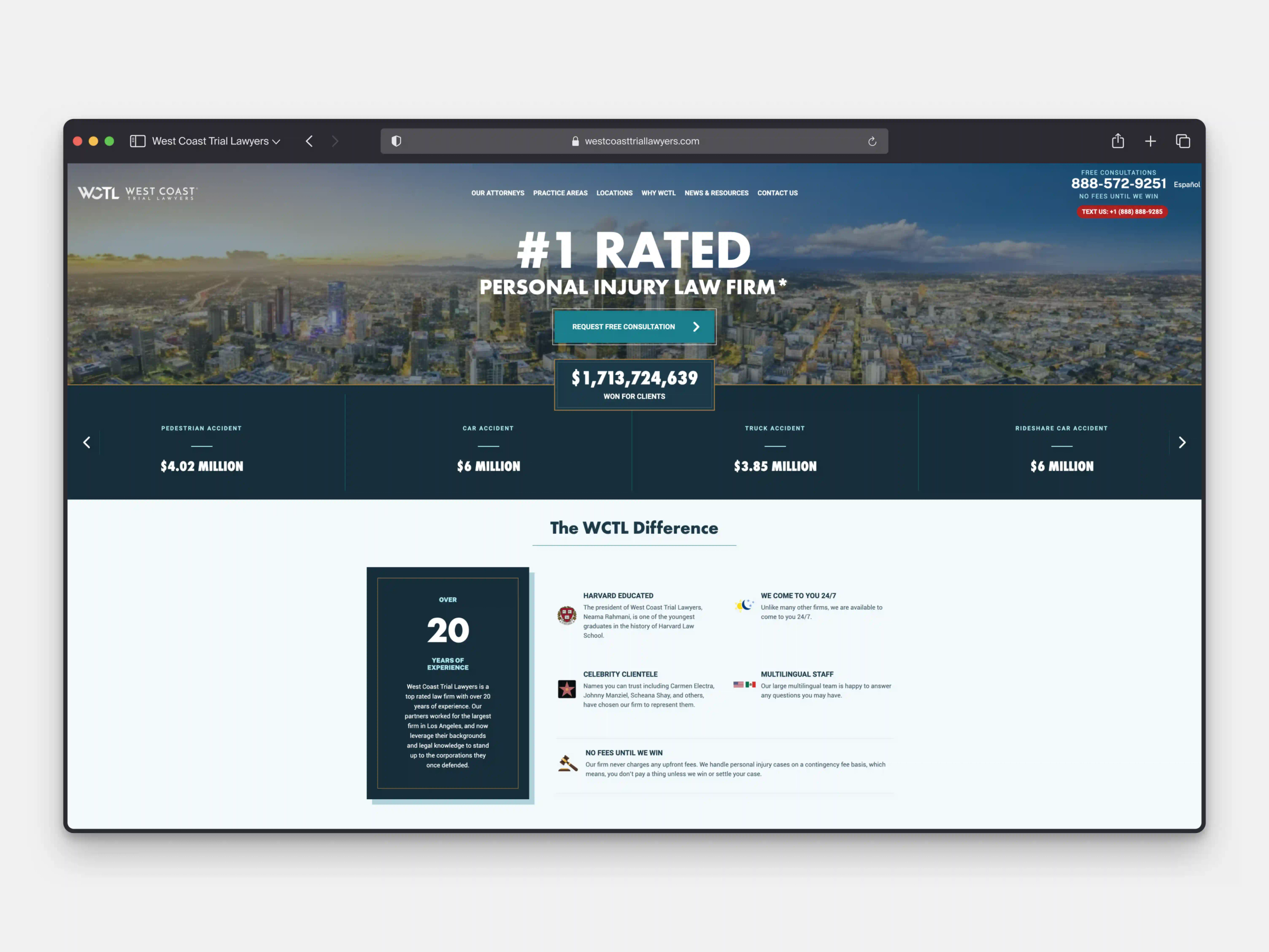 West Coast Trial Lawyers Website