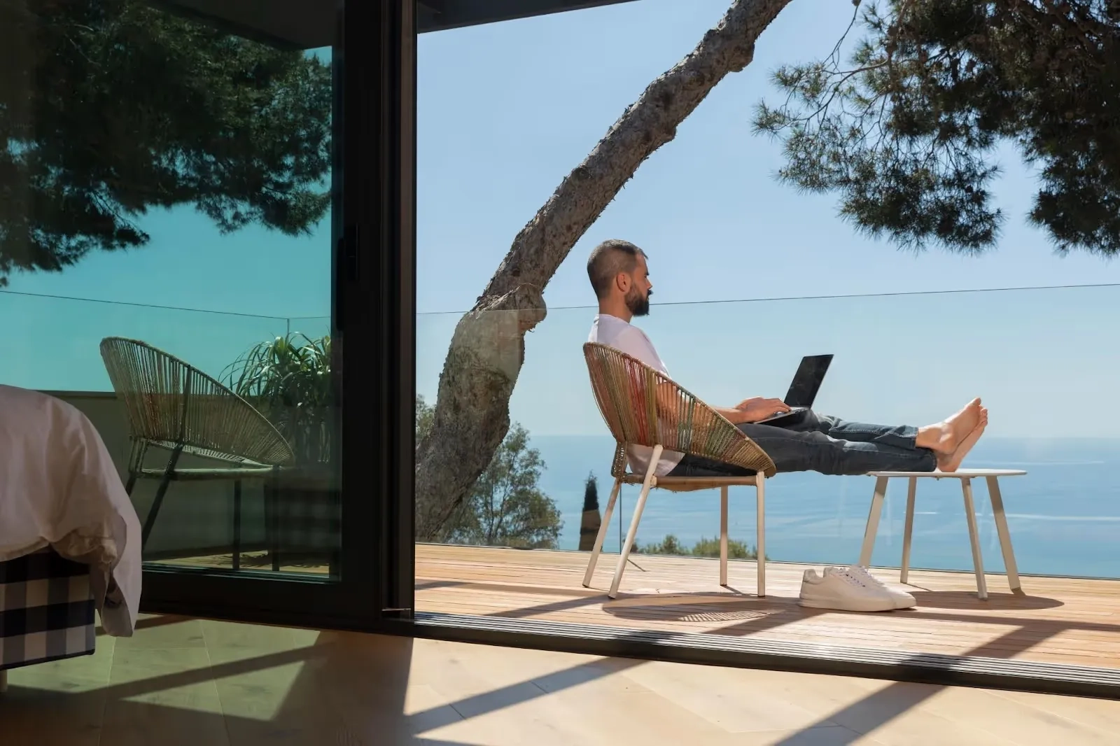 working outside of the office