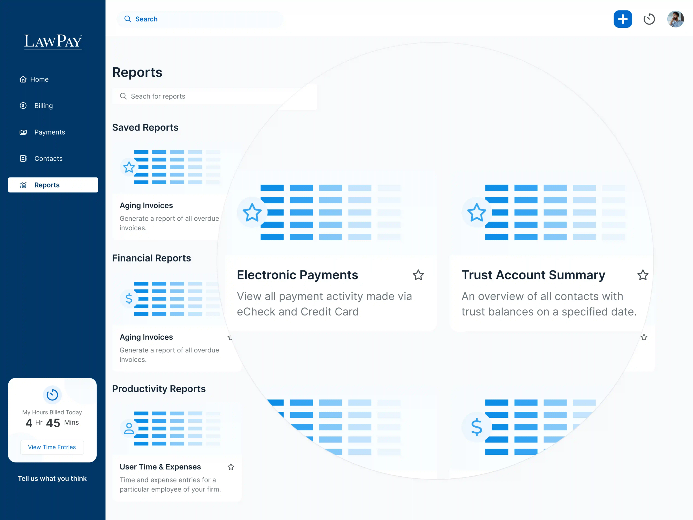 LawPay Dashboard screenshot