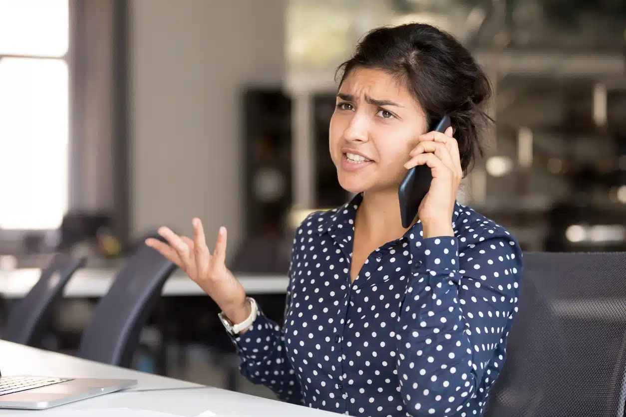 Lawyer on phone call