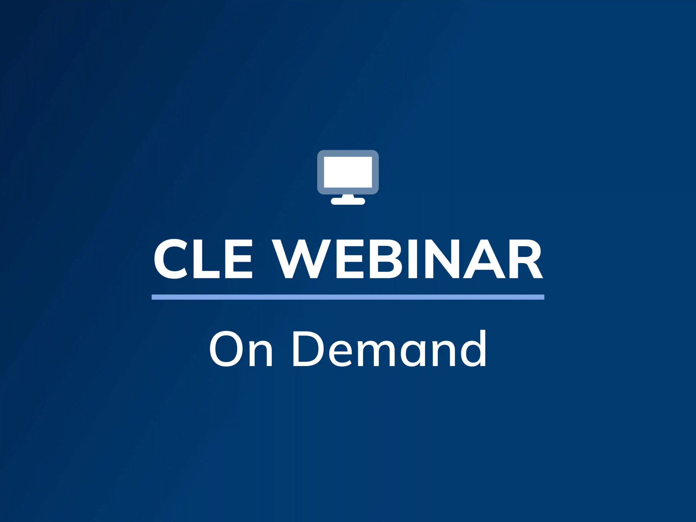 CLE Webinar