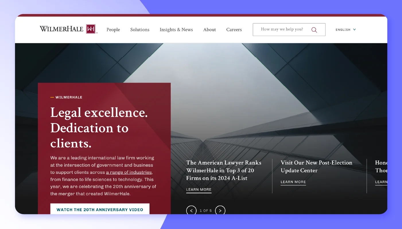 WilmerHale Homepage