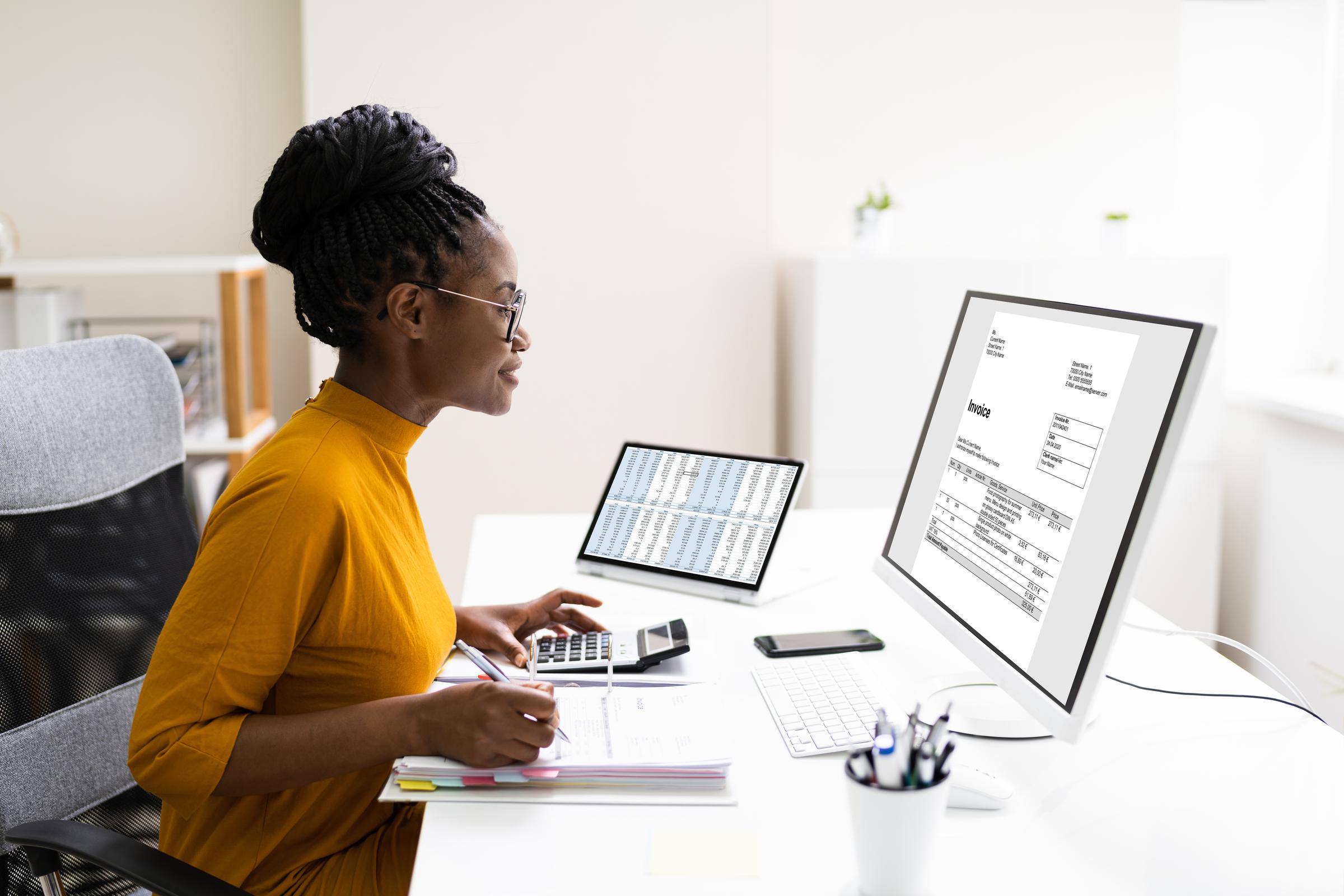 Person working on computer