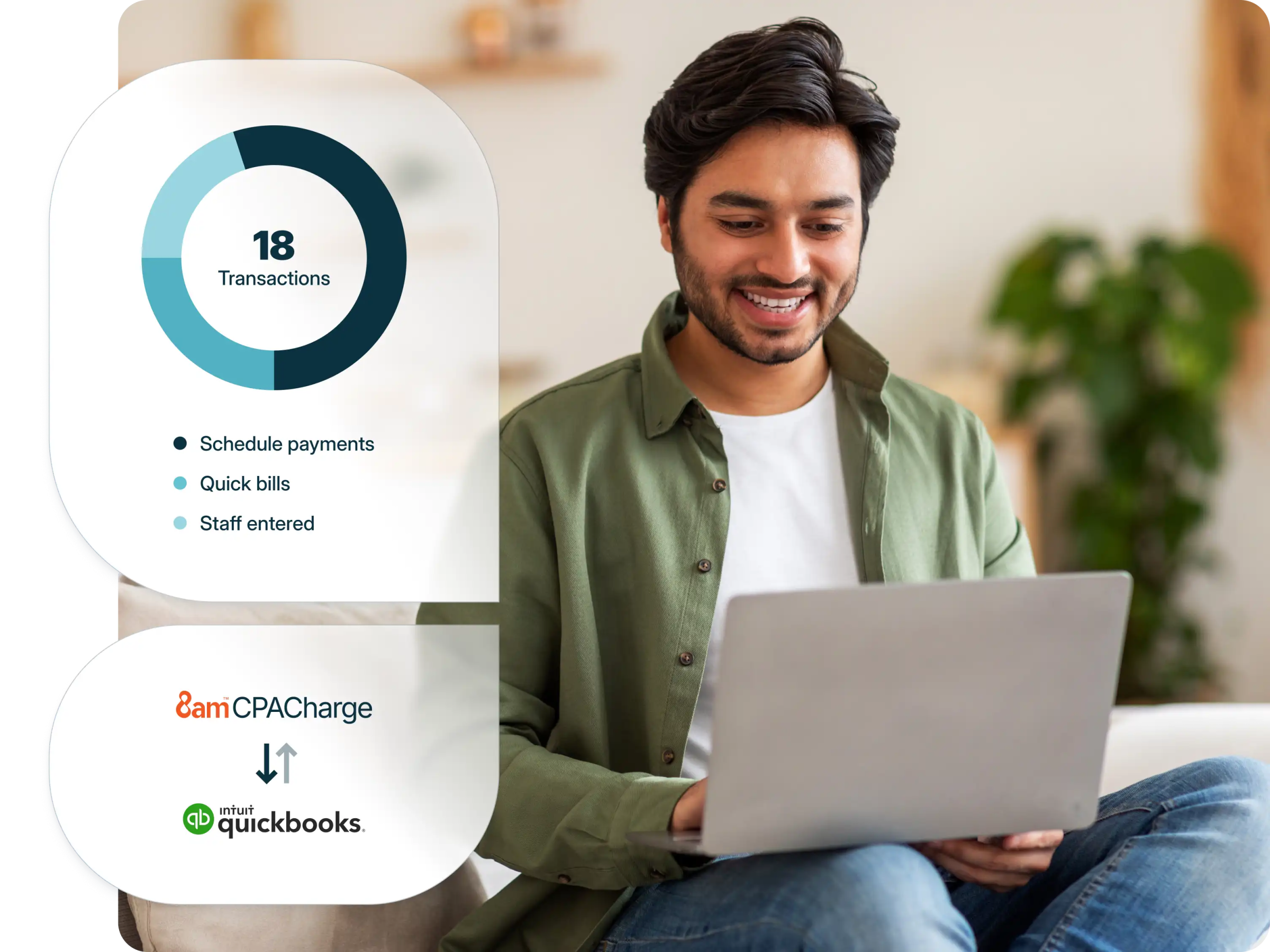 Individual working on a laptop