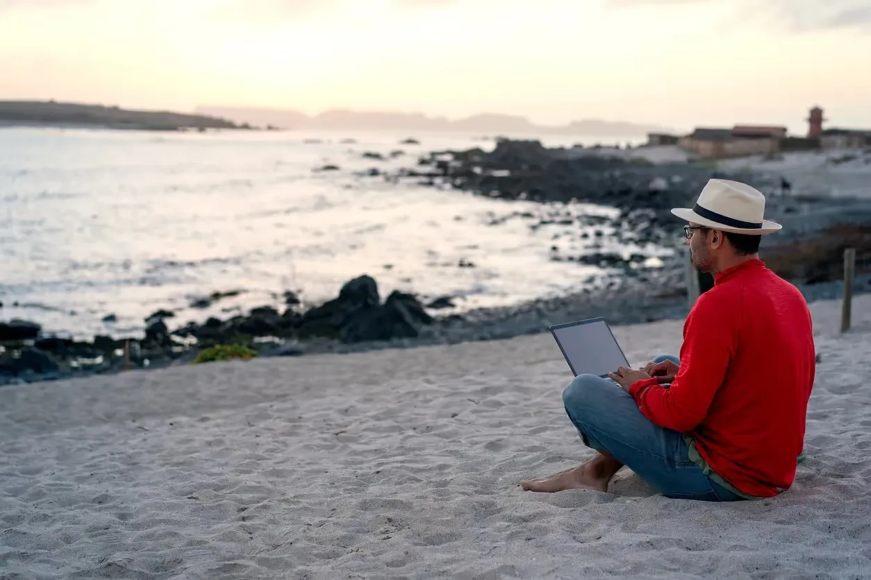 Person on beach