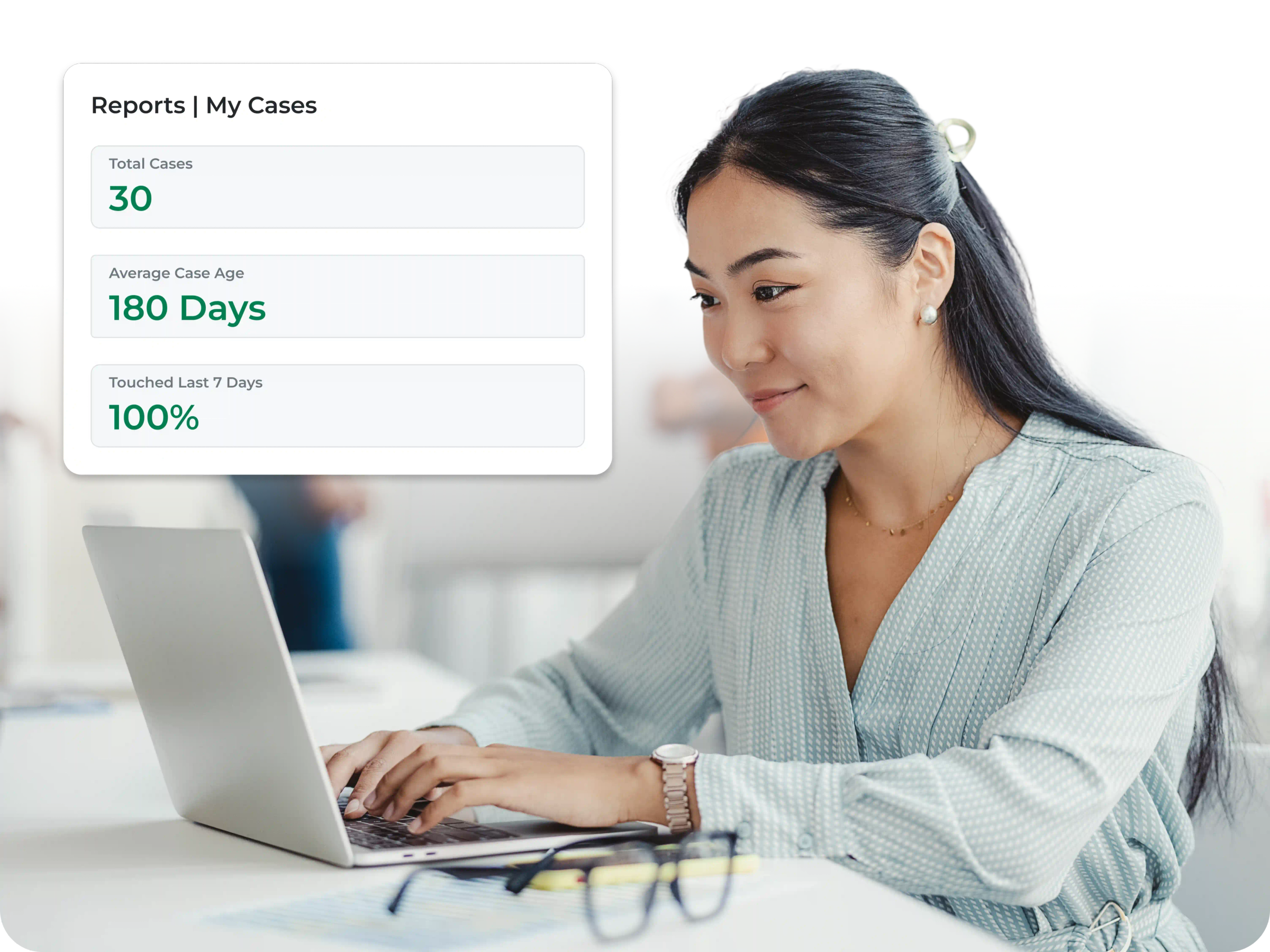 Woman working on computer