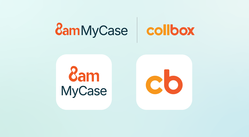 GIF of the CollBox and MyCase logos