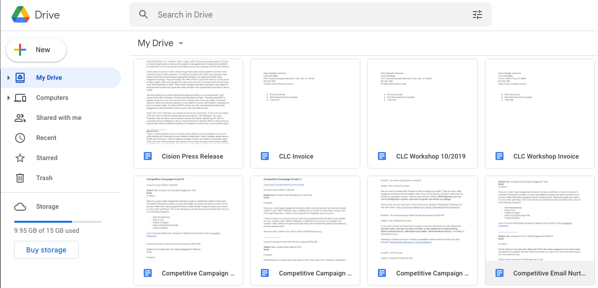 Google Drive Screenshot