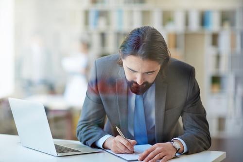 lawyer working on case