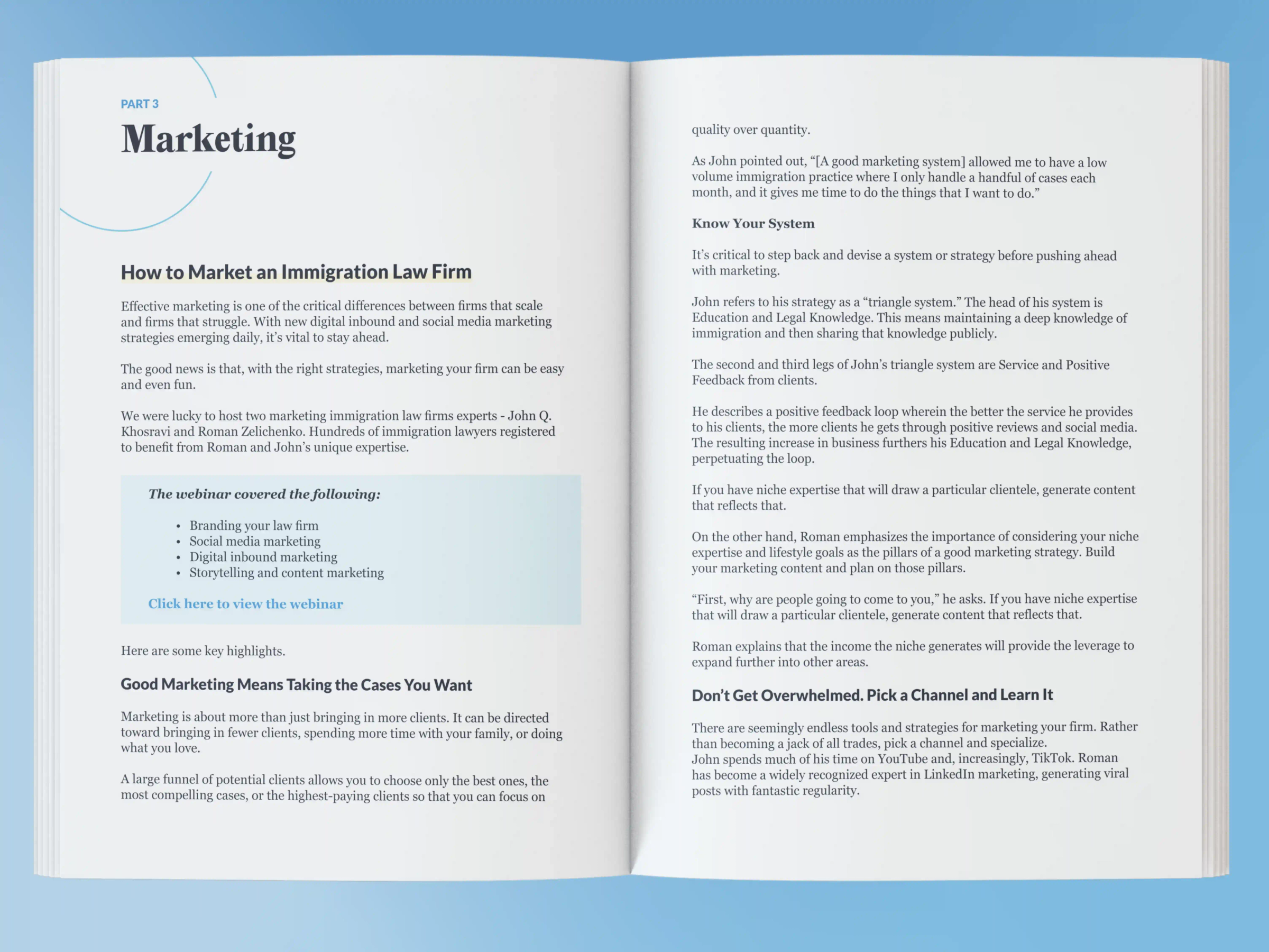 Sneak Peak 1: How to Build a Top Ranked Immigration Practice