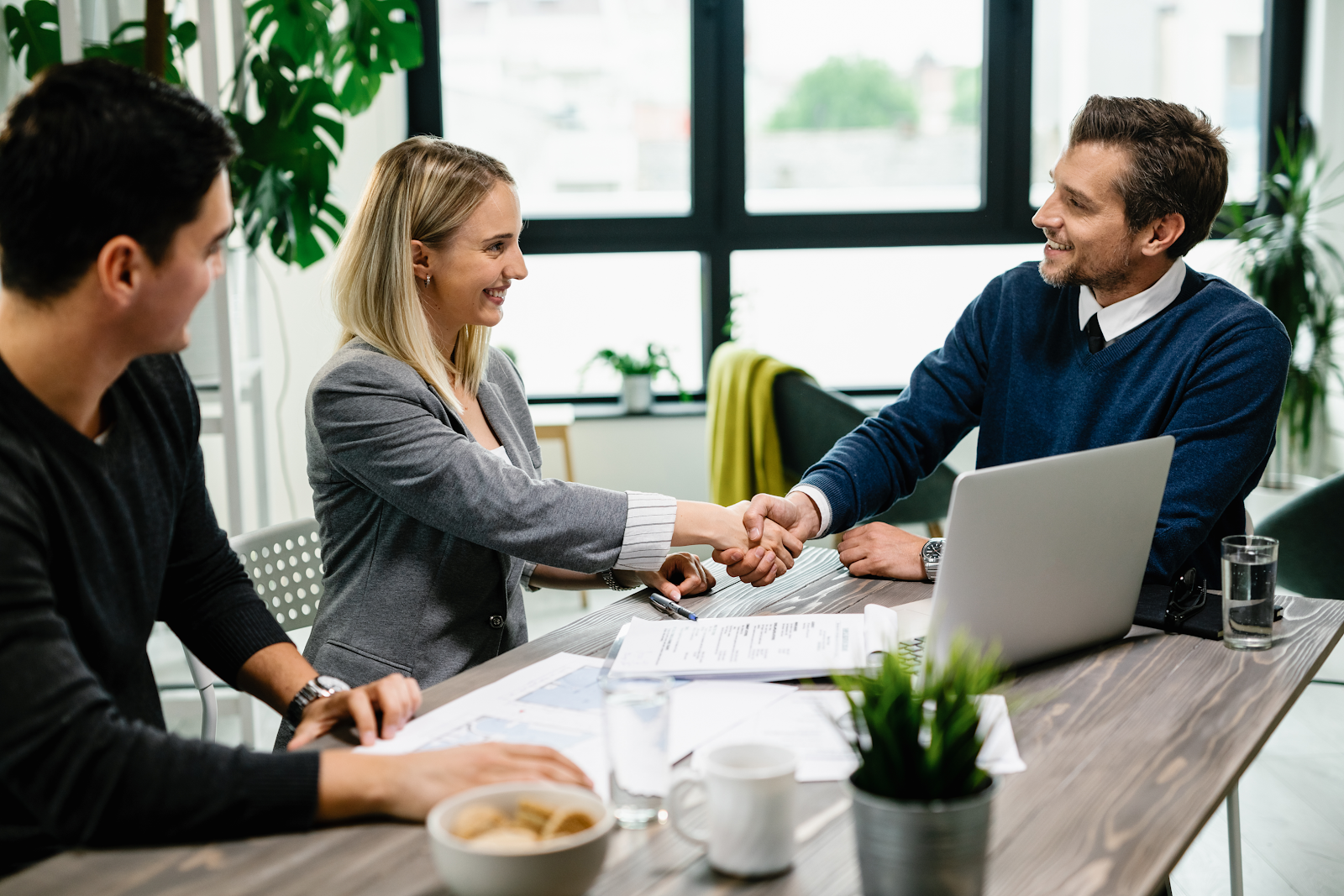 handshake on an agreement
