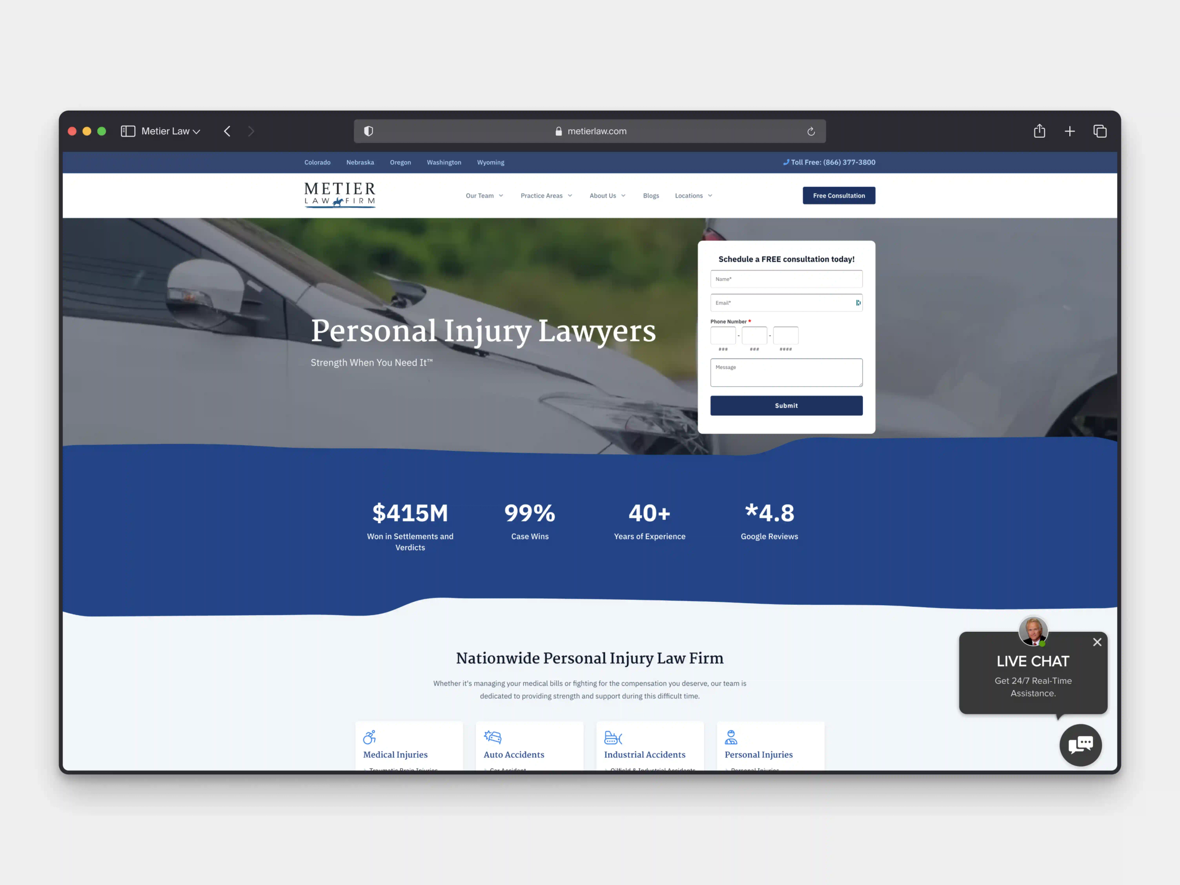 Metier Law Firm Website