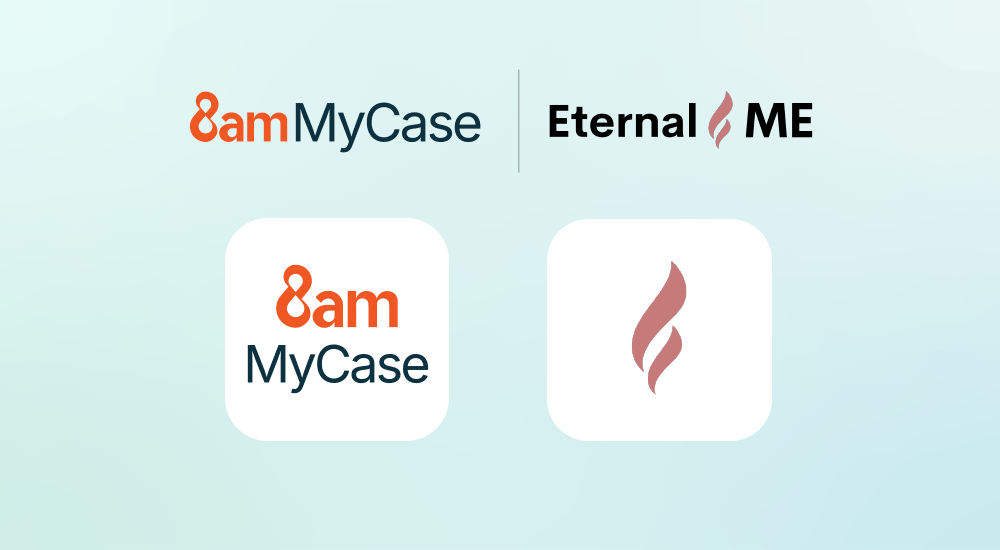 Graphic of MyCase and Eternal Me integration