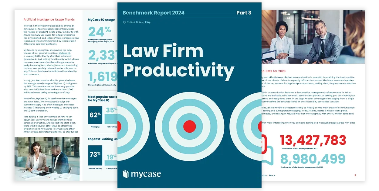 2024 Benchmark Report Law Firm Productivity