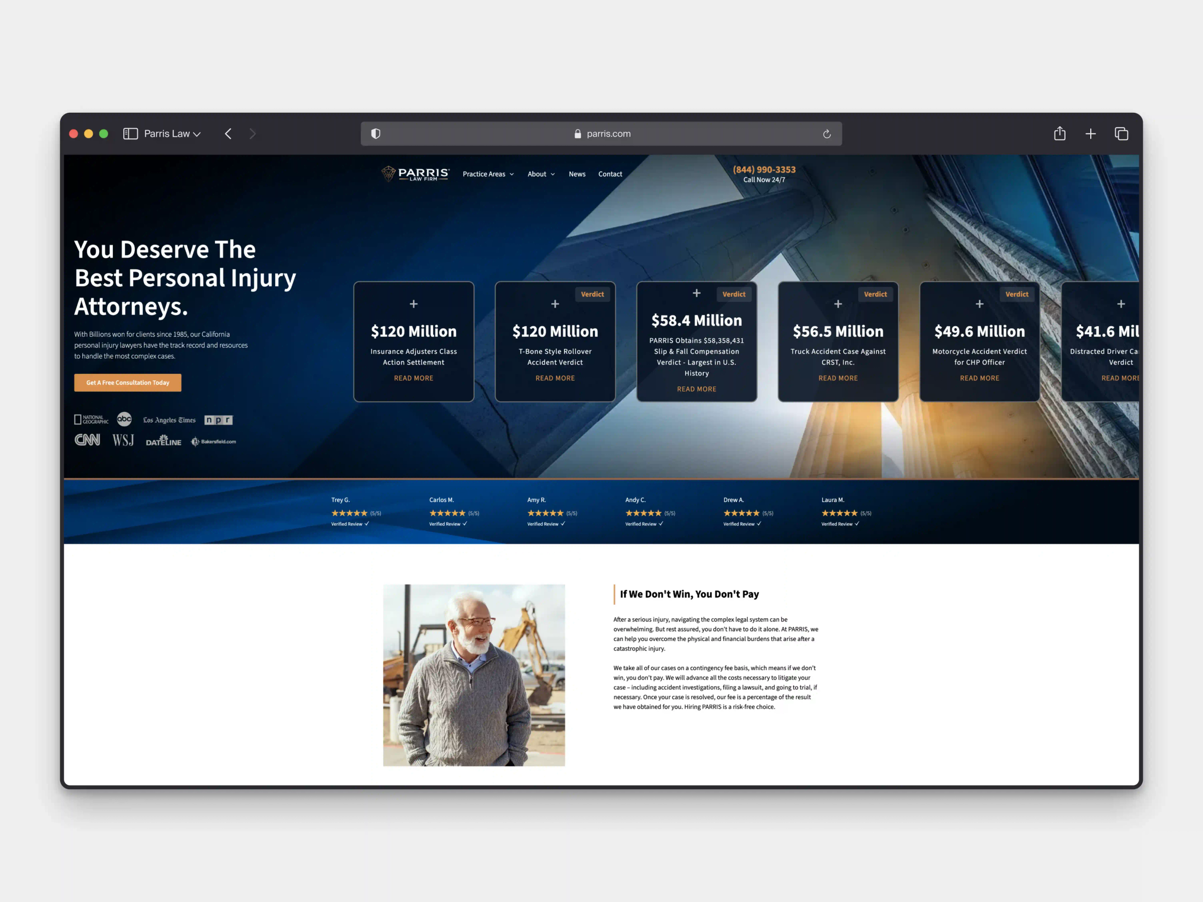 Parris Law Firm Website