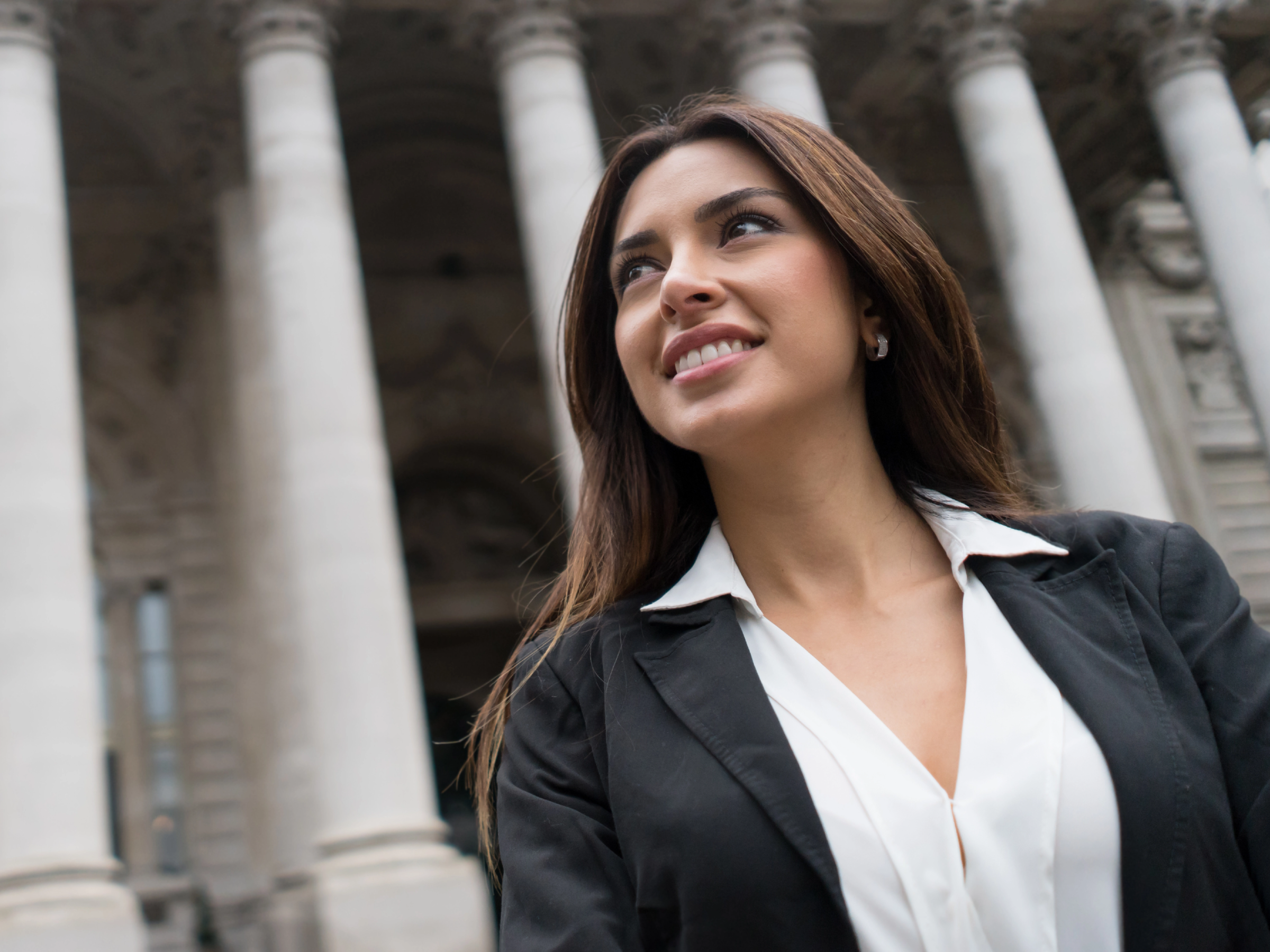 Immigration lawyer walking out of court