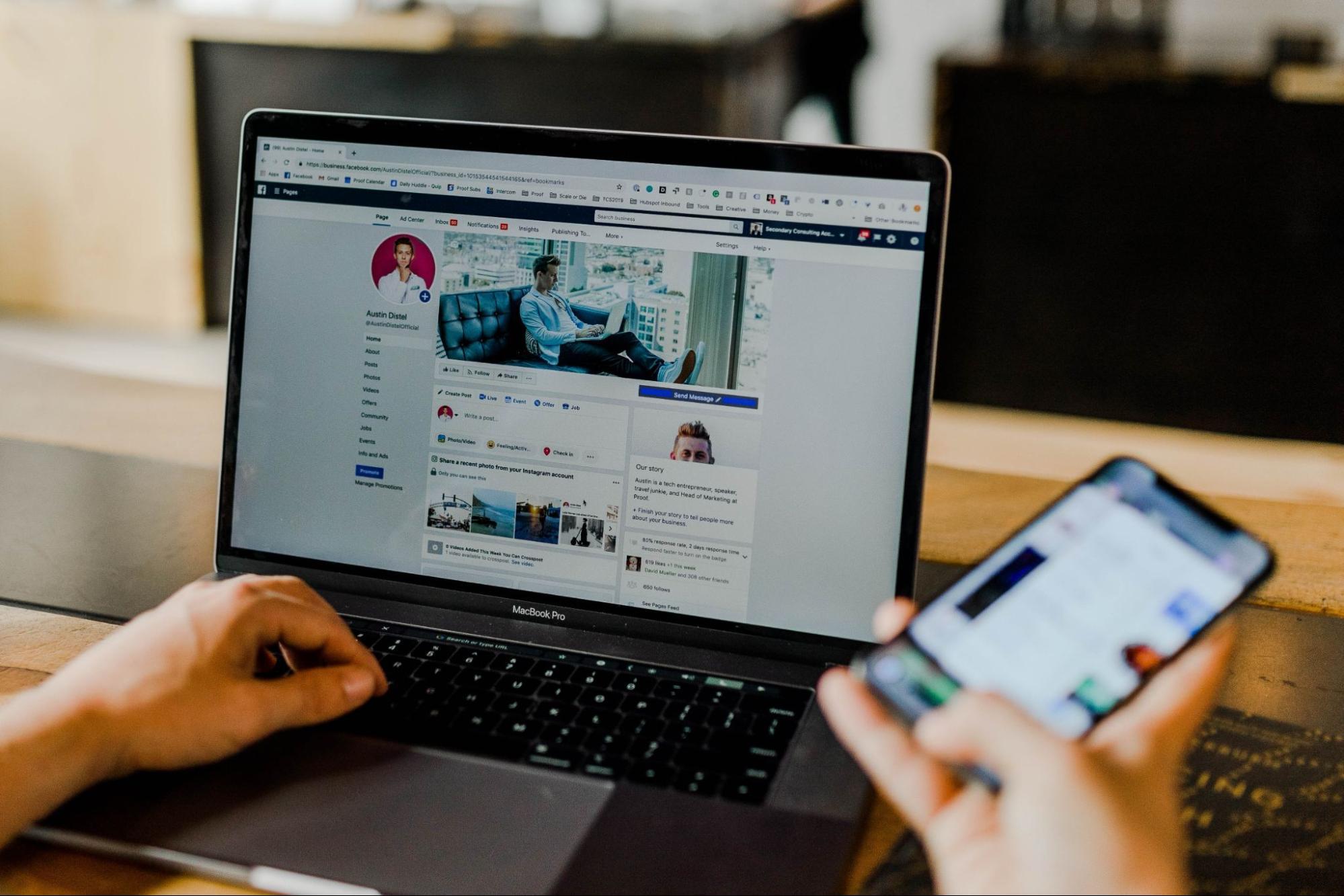 screenshot of social media profile of immigration firm