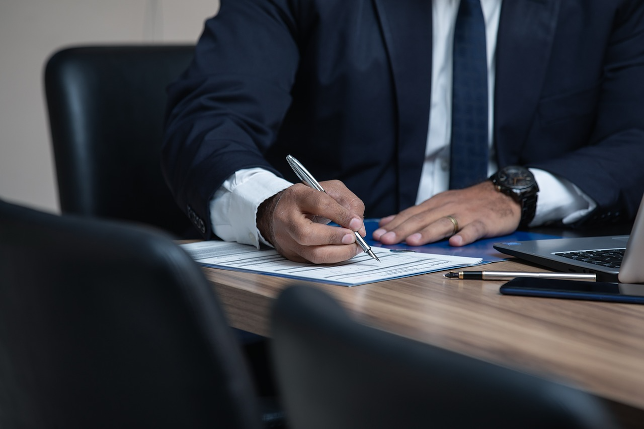 immigration lawyer reviewing application for green card