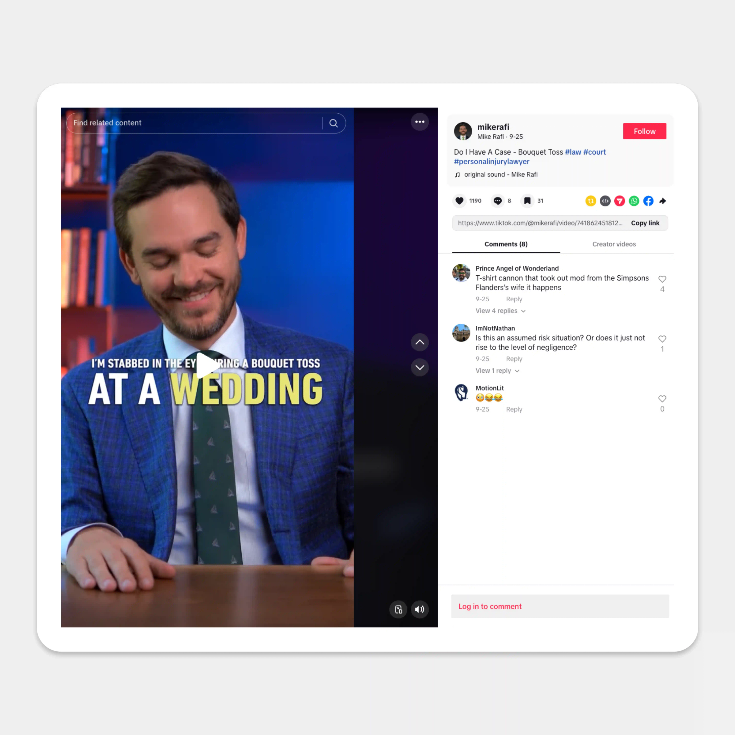 Rafi Brown TikTok Post Example