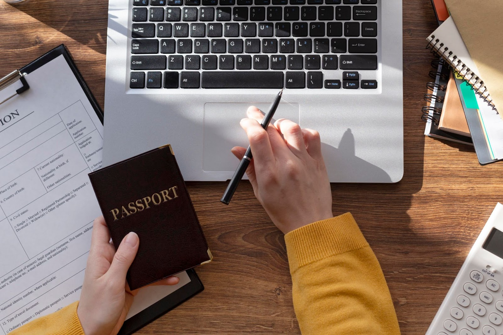 person applying online for a green card