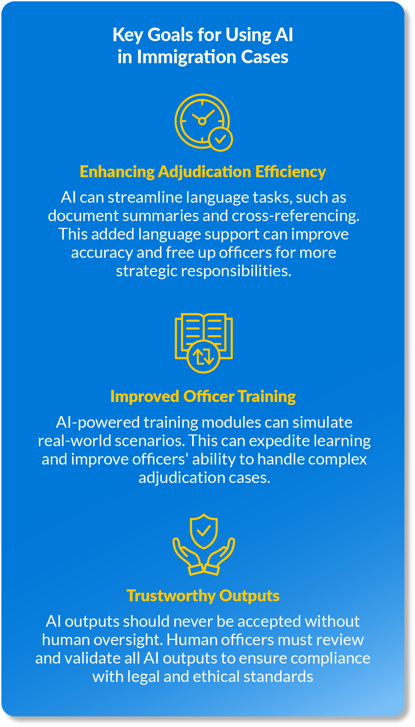 Key Goals for Using AI in Immigration Cases
