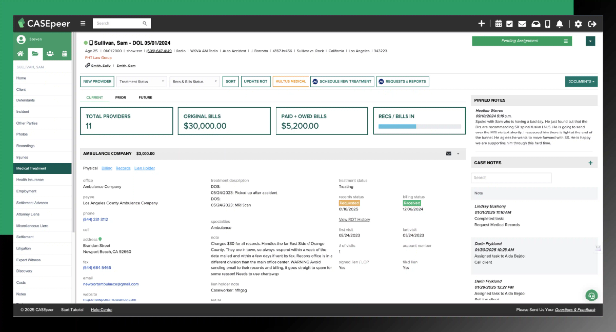 CASEpeer UI Example
