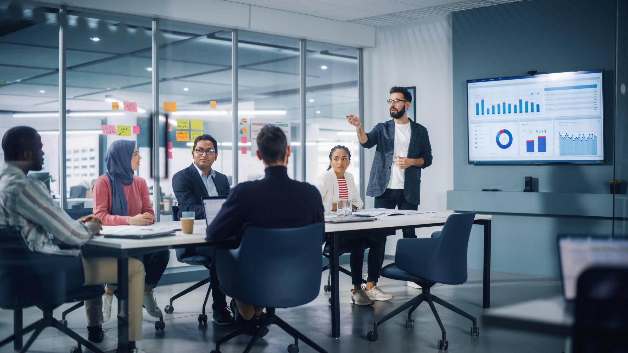 Board room strategizing image