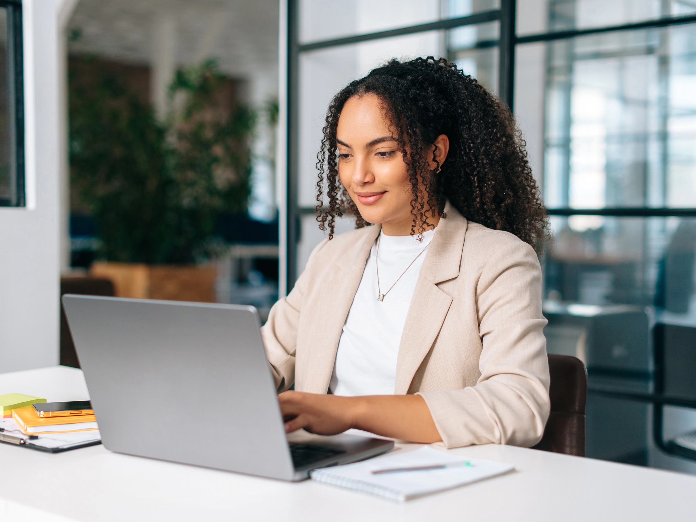 Paralegal working in a law office