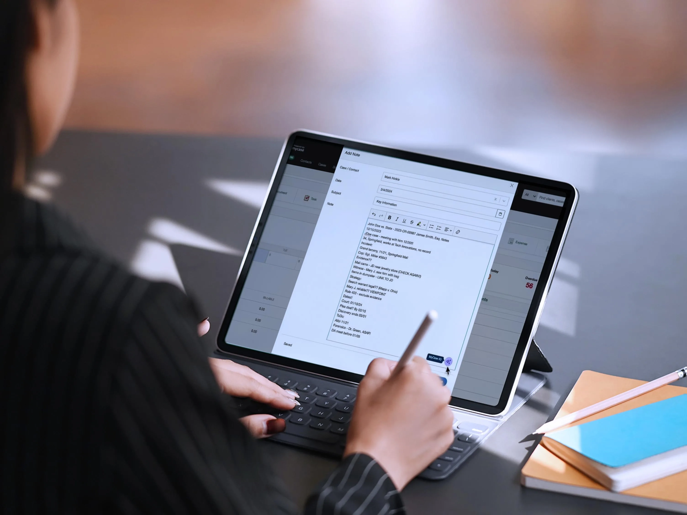  Lawyer doing research on their computer