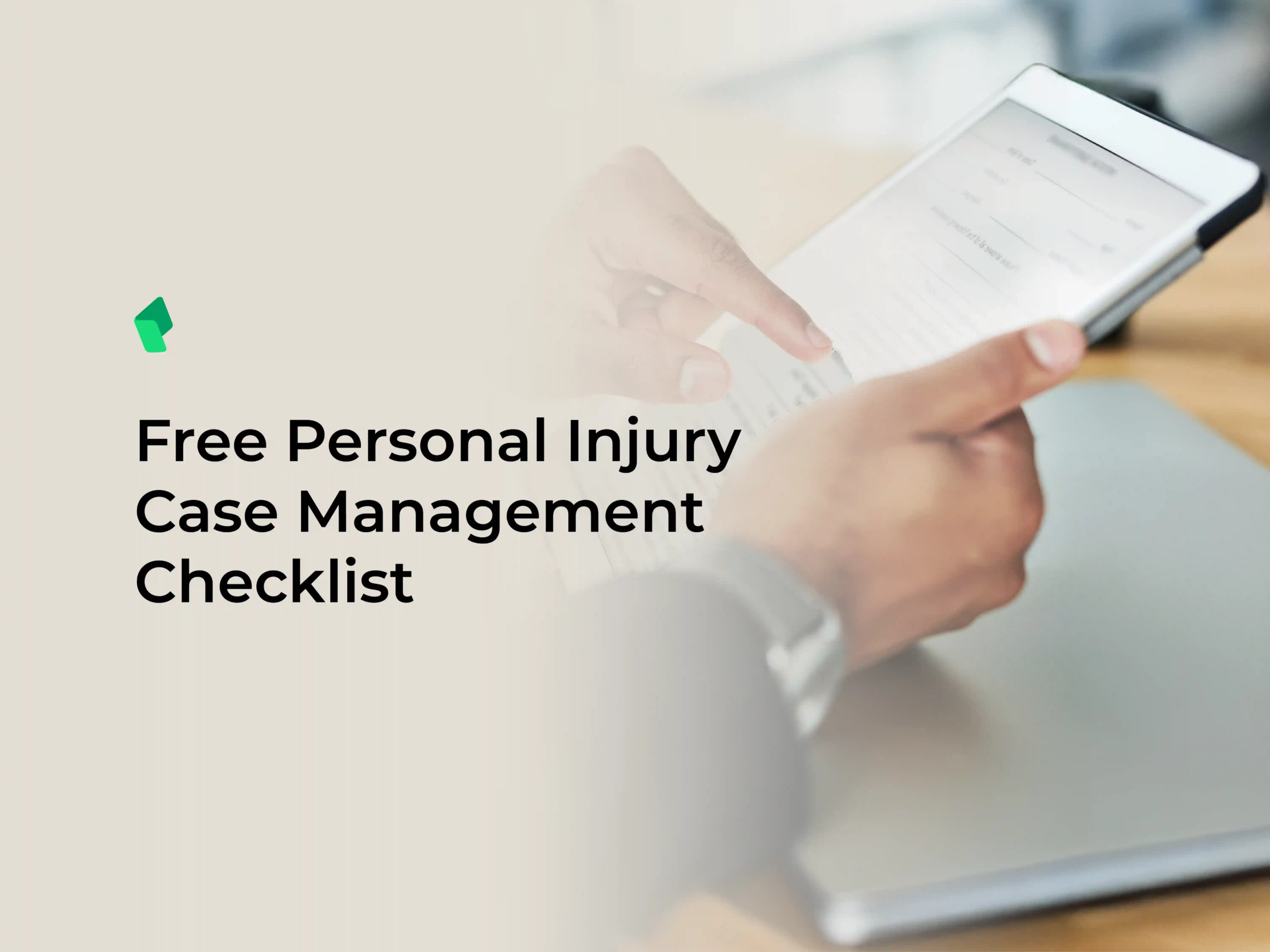 Personal Injury Case Management Checklist Cover