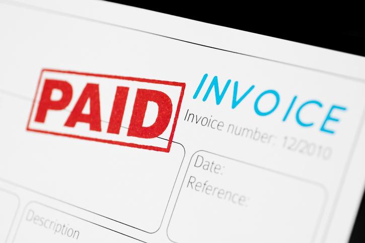 Image showing a paid invoice