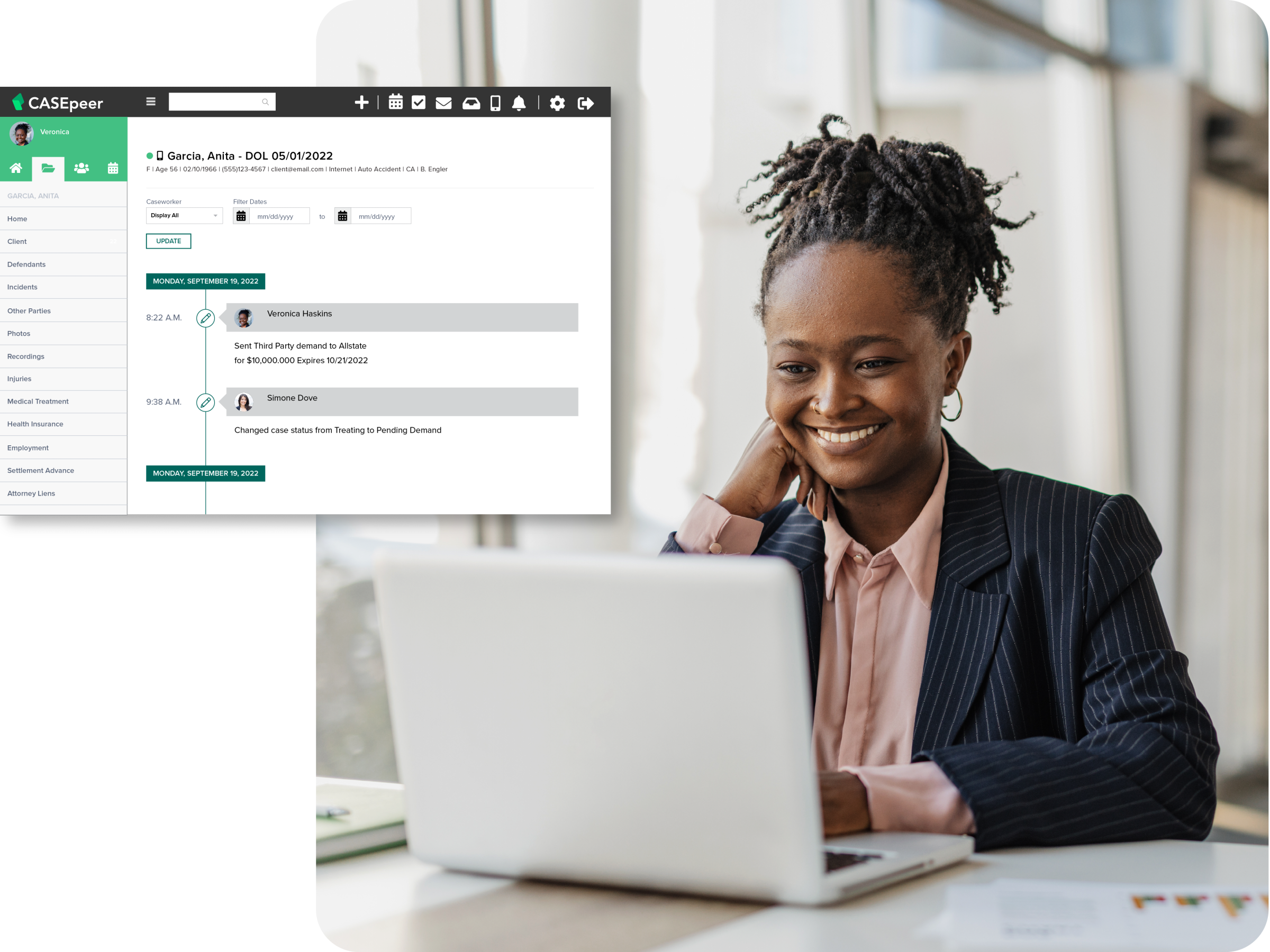 Using the CASEpeer dashboard