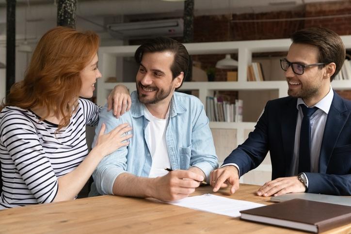 Couple planning with lawyer