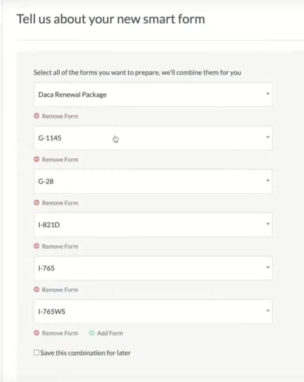 Docketwise smart form examples