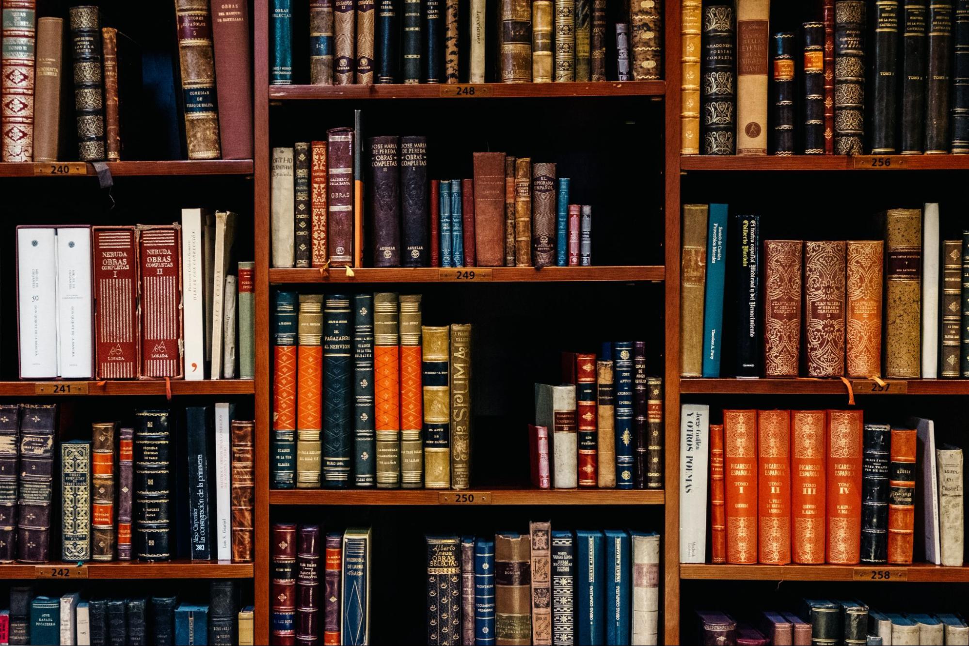 book case of legal books