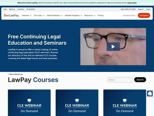 LawPay CLE landing page