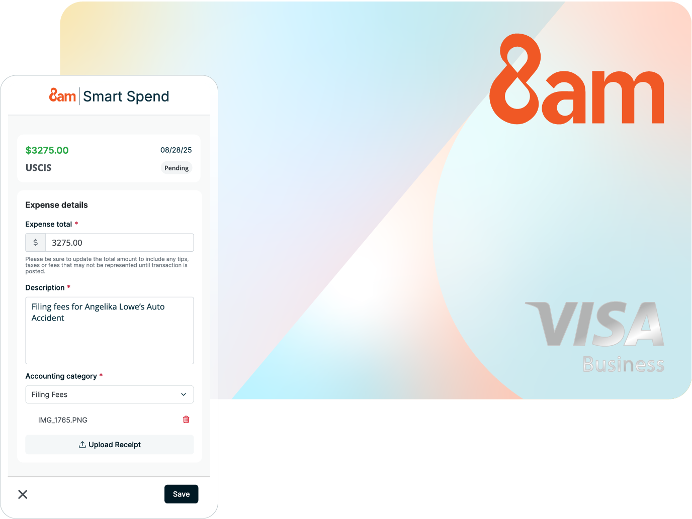 Virtual credit card payments with 8am™ Smart Spend