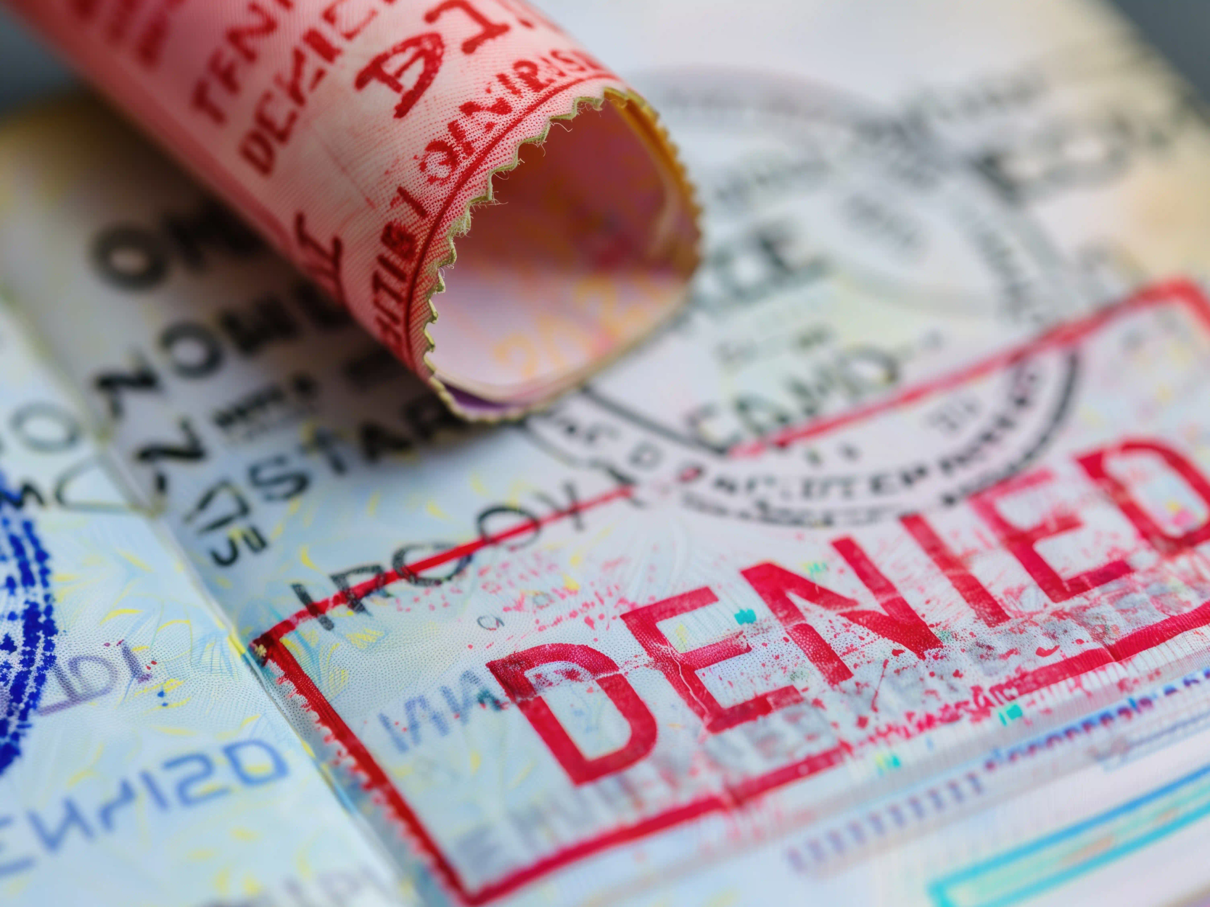 Visa application stamped denied