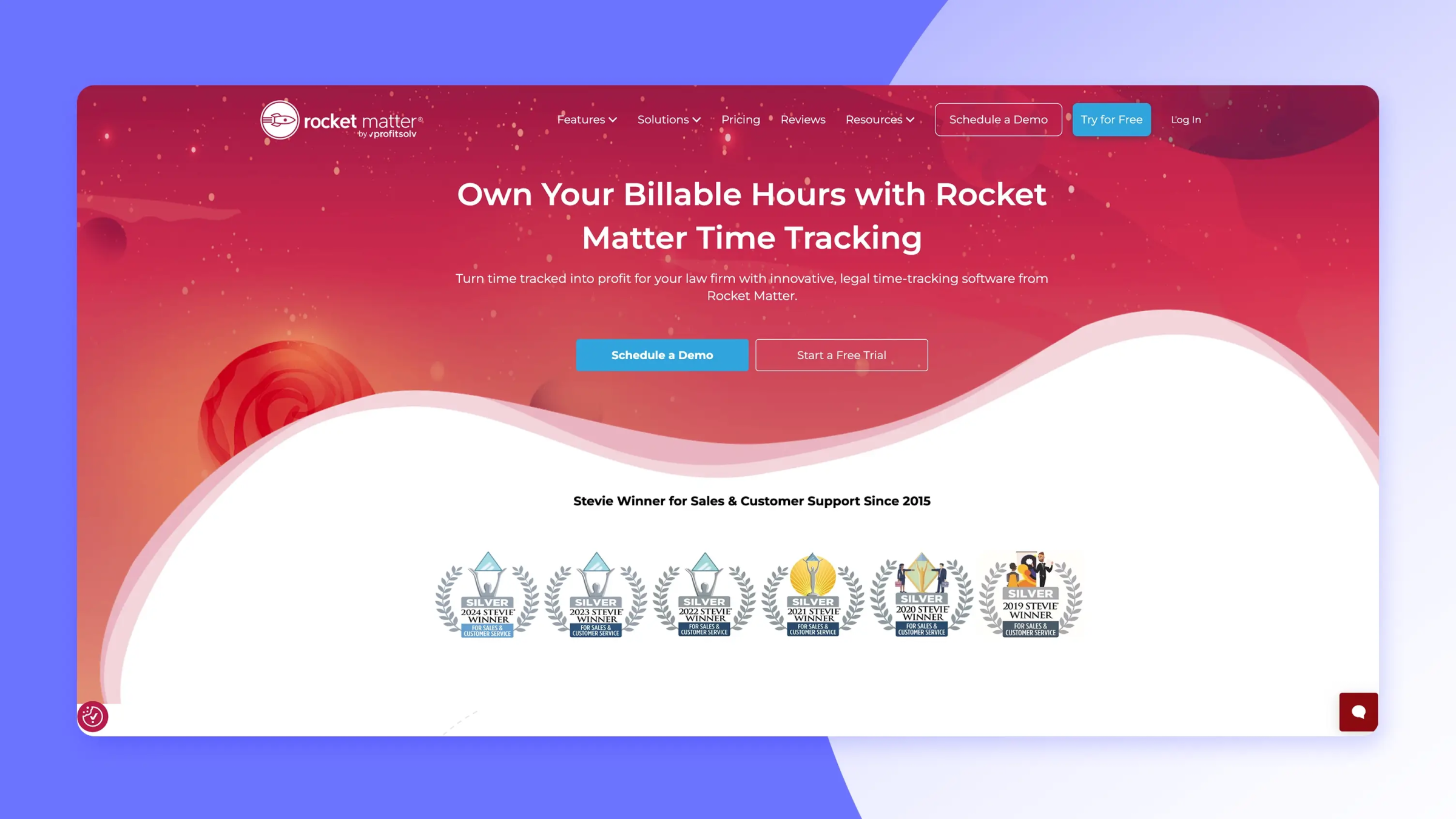 Screenshot of Rocket Matter’s features page