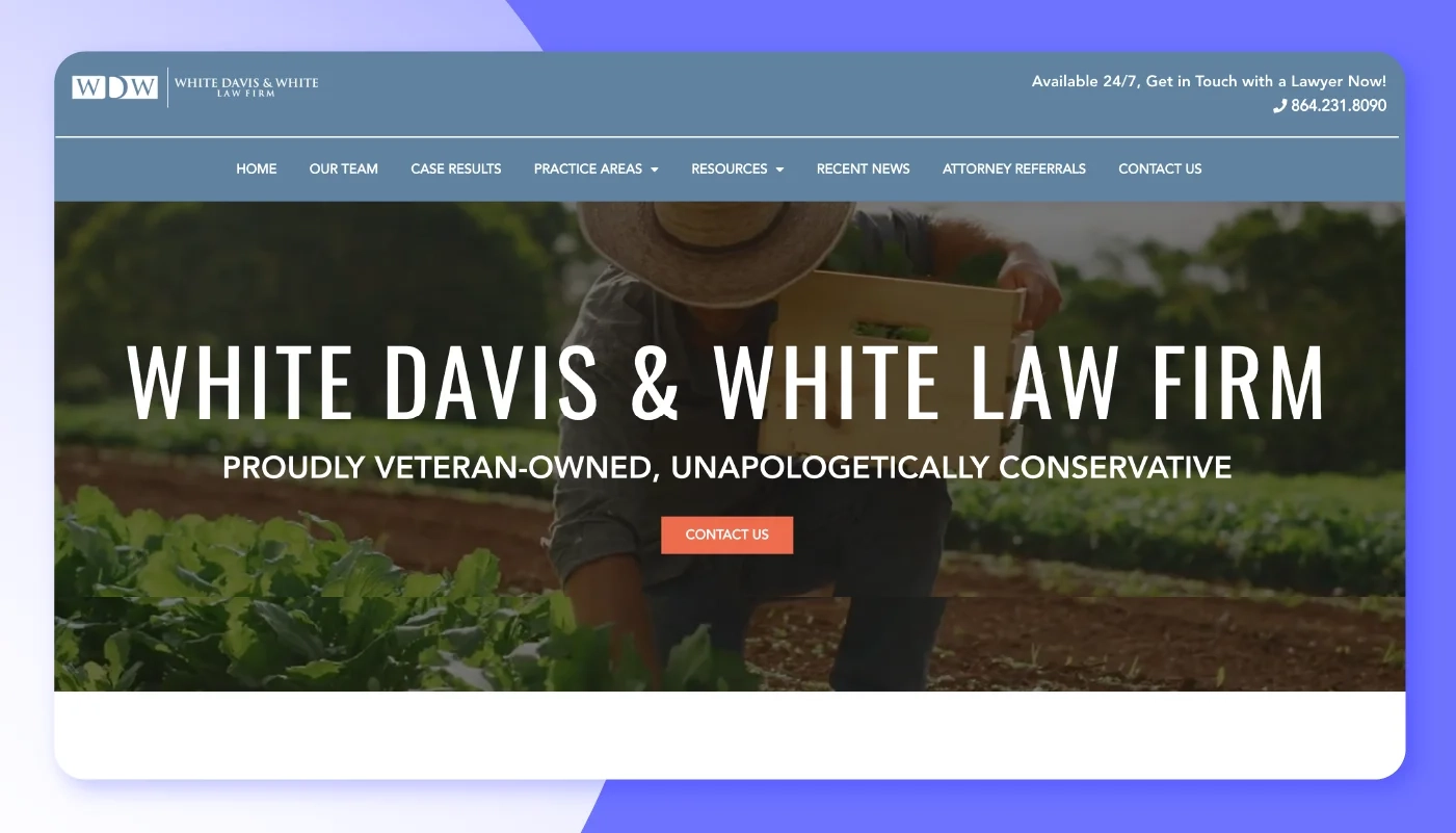 White Davis & White Homepage
