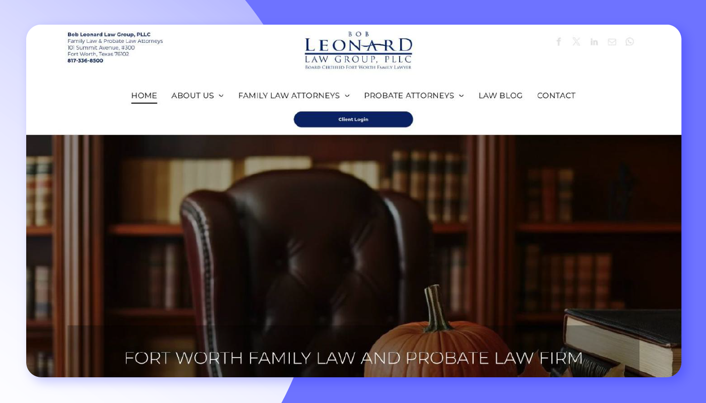 Bob Leonard Law Group website