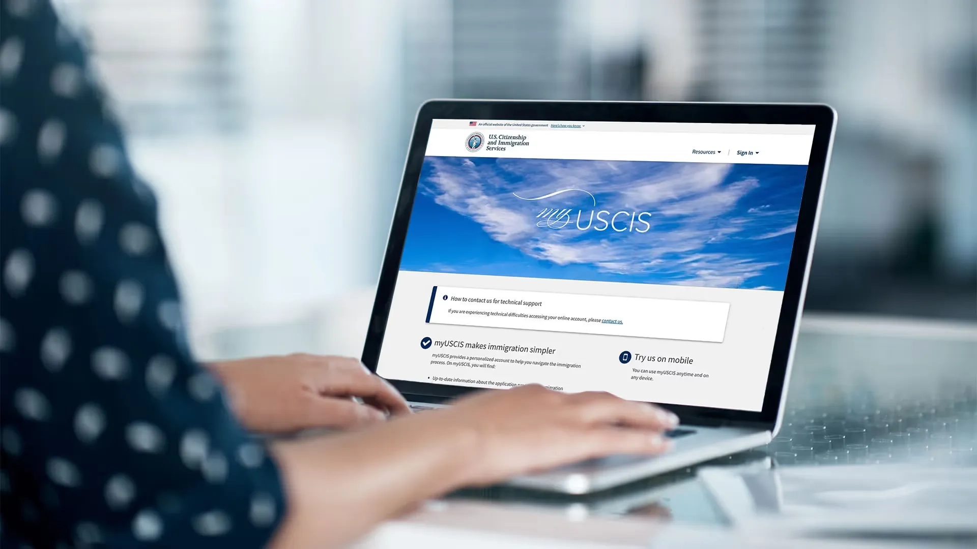 U.S government immigration portal