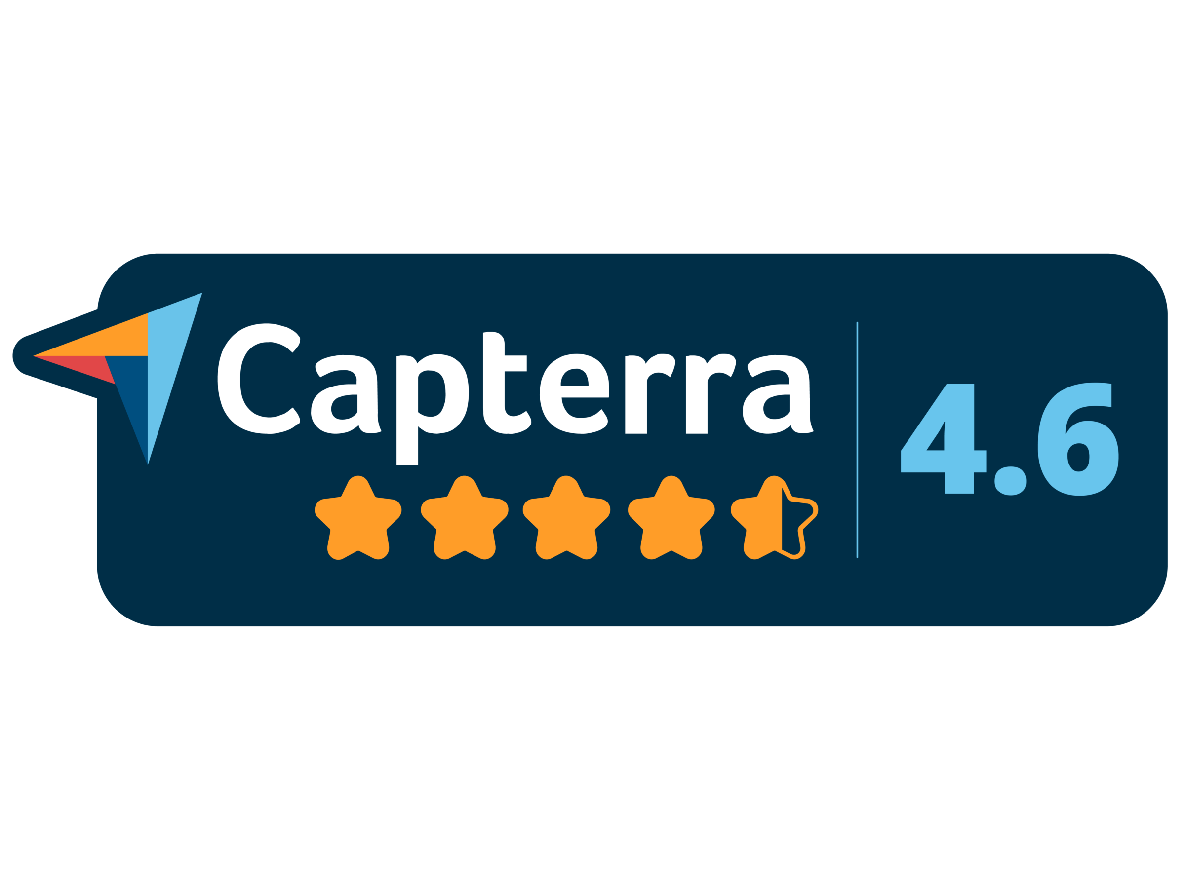 Capterra Rating: 4.6 Stars